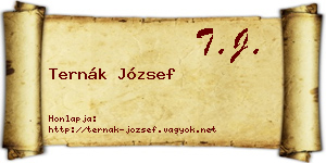 Ternák József névjegykártya