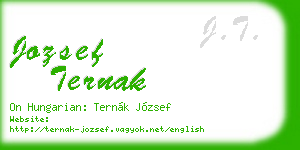 jozsef ternak business card